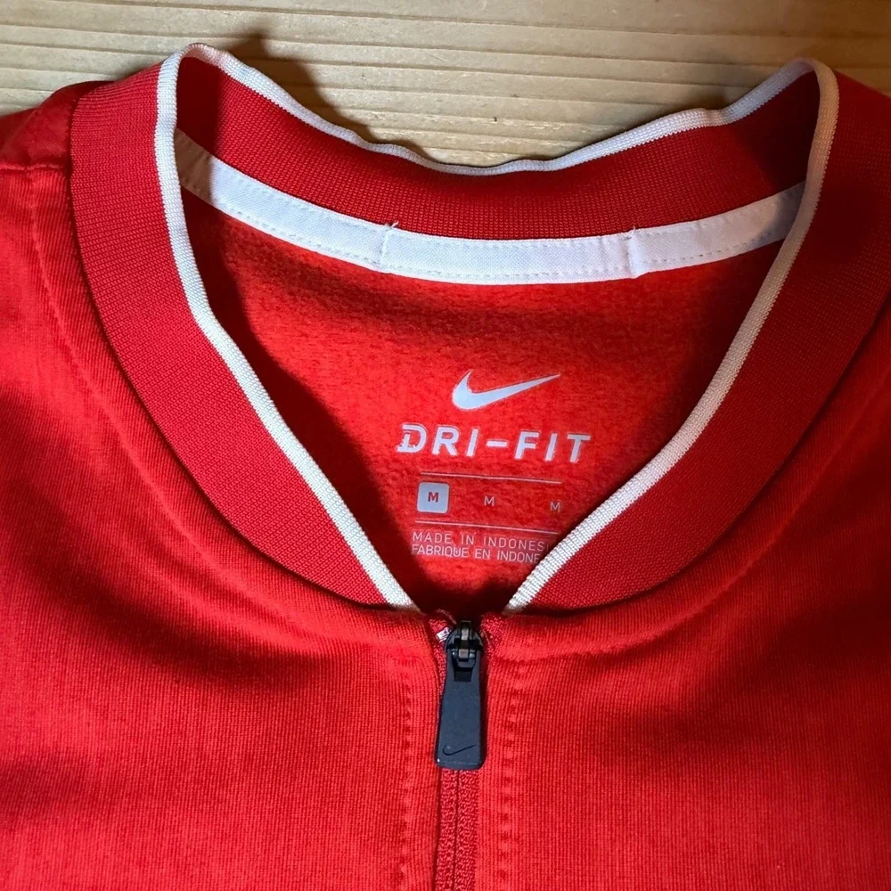 Nike Ohio State Buckeyes Dri-FIT Quarter Zip Pullover Red Mens Medium 35900X-OS5